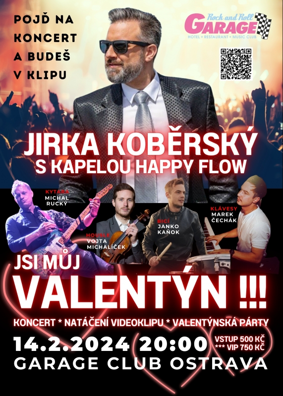 Valentýnský koncert - Jirka Koběrský & Happy Flow