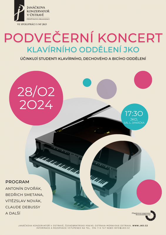 Podvečerní koncert klavírního oddělení