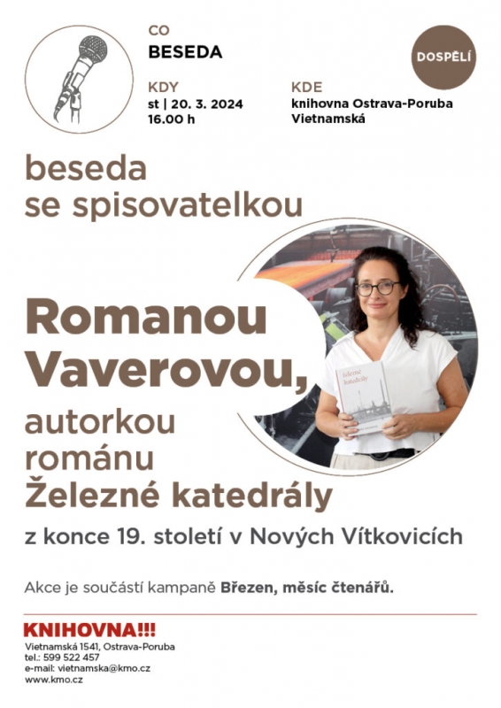 Beseda se spisovatelkou Romanou Vaverovou