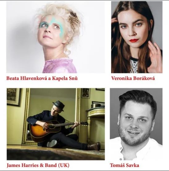 Beata Hlavenková a Kapela Snů, James Harries a kapela, Veronika Boráková a Tomáš Savka – Benefice "Sešli se, aby pomohli..."