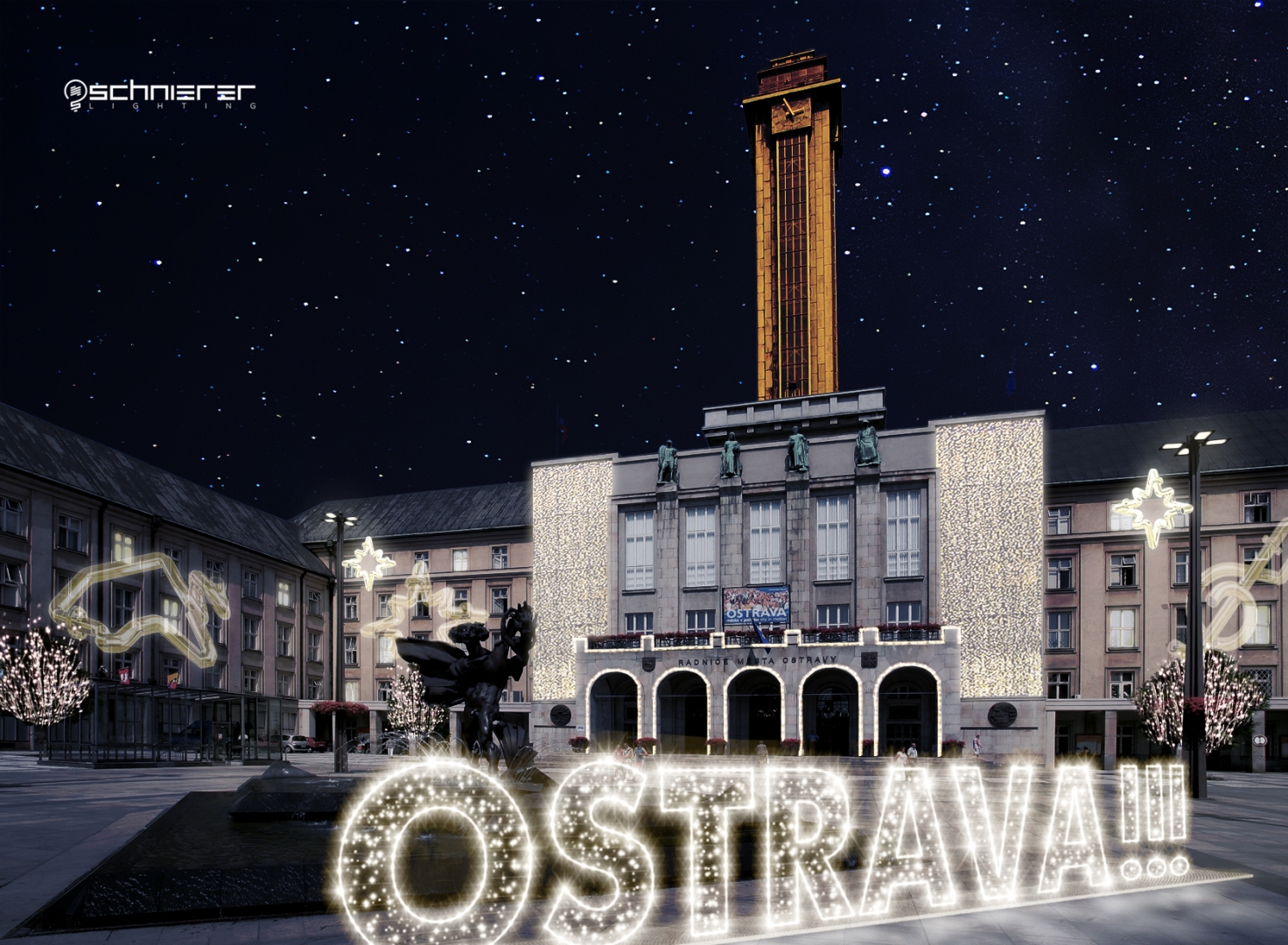 Ostravské Vánoce 2024 - Slavnostní nasvícení Scény Nové radnice