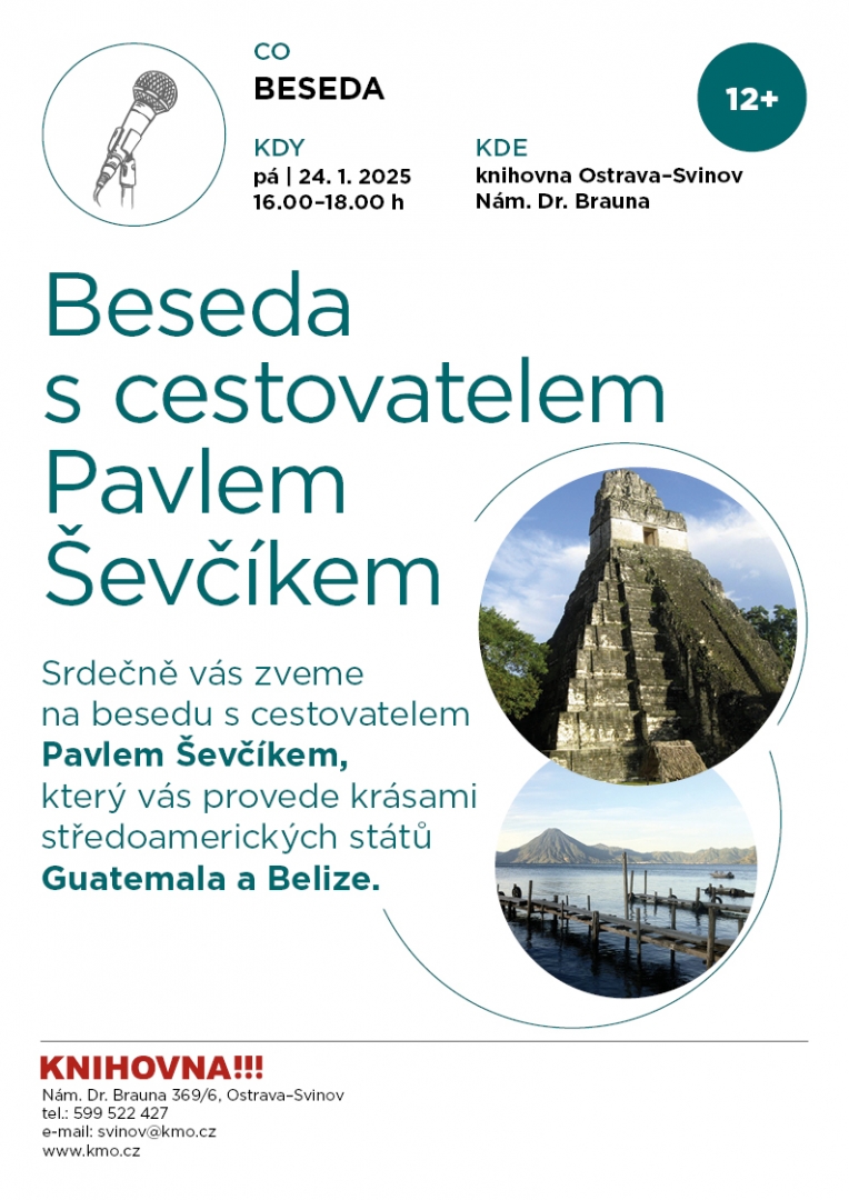 Beseda s cestovatelem Pavlem Ševčíkem - Guatemala, Belize
