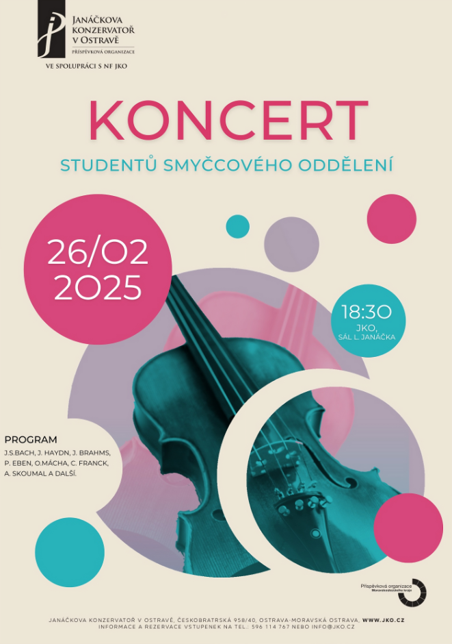 Koncert studentů smyčcového oddělení
