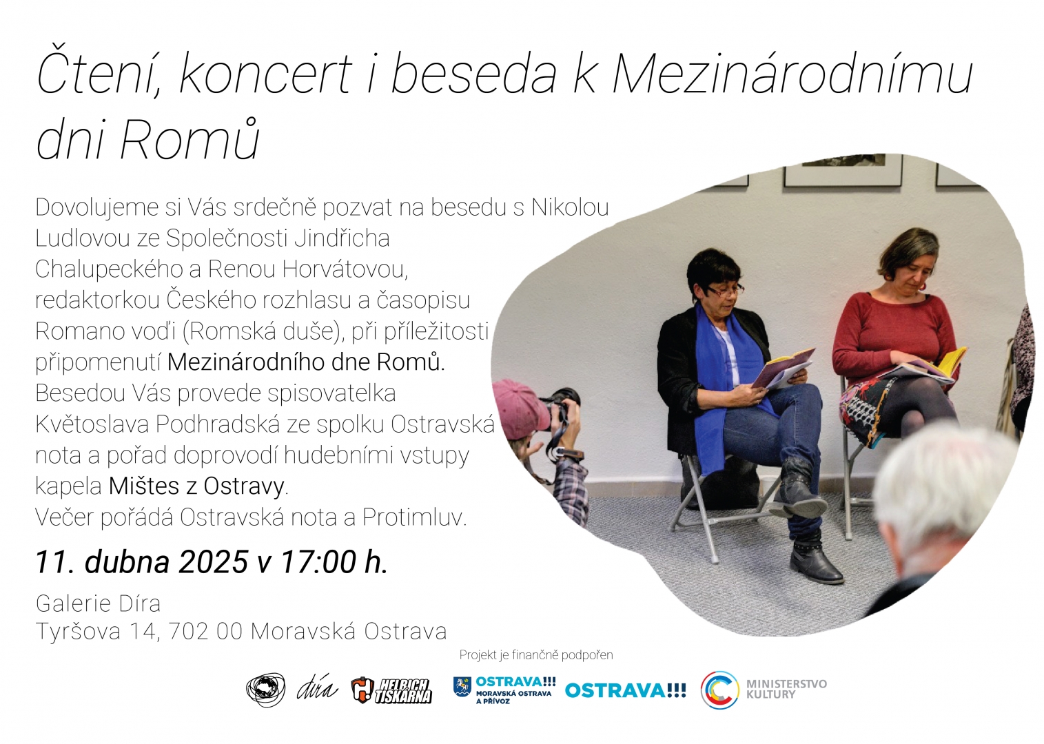Čtení, koncert i beseda k Mezinárodnímu dni Romů