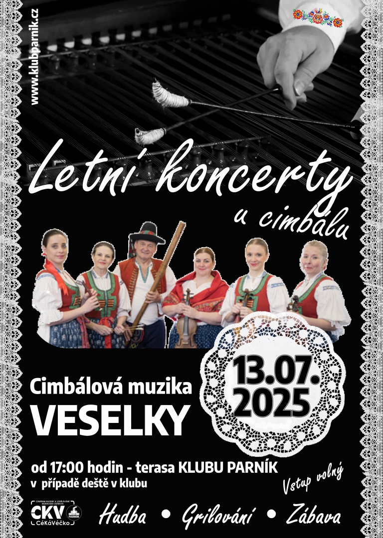 Letní koncerty u cimbálu – Cimbálová muzika Veselky