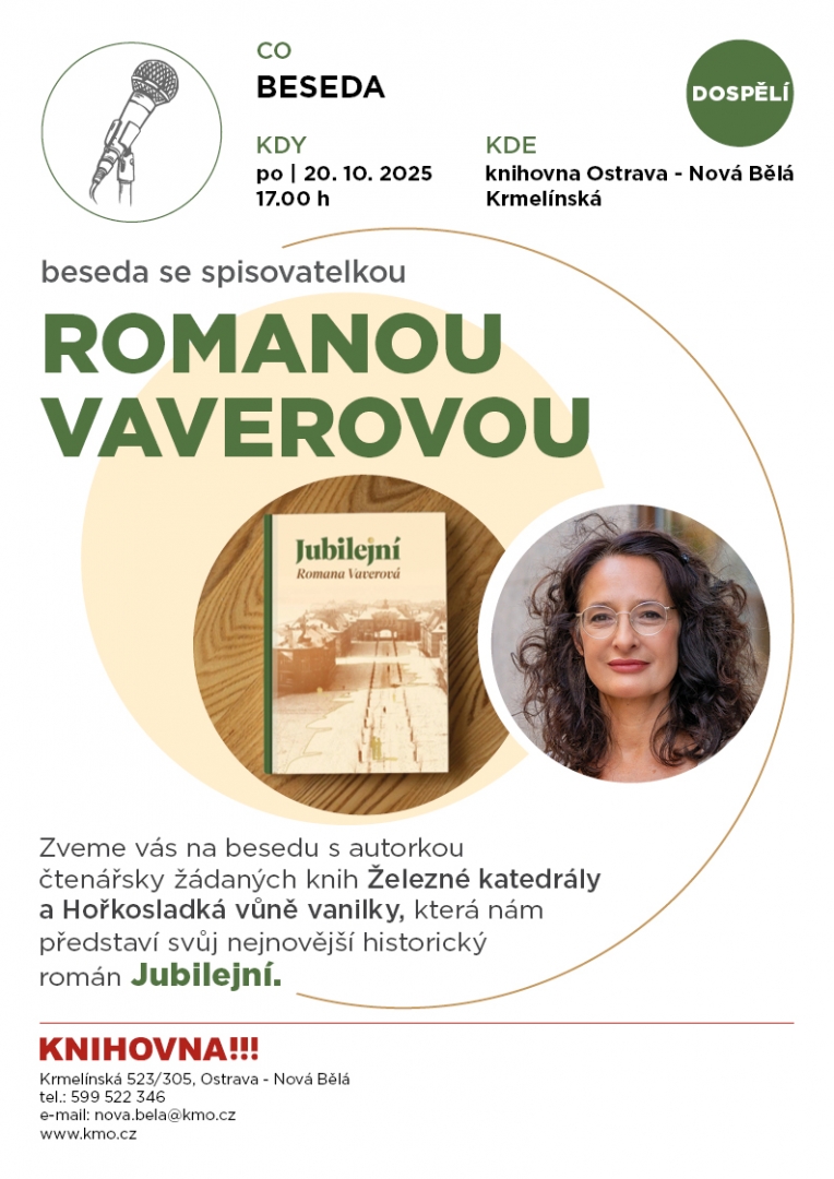 Beseda se spisovatelkou Romanou Vaverovou