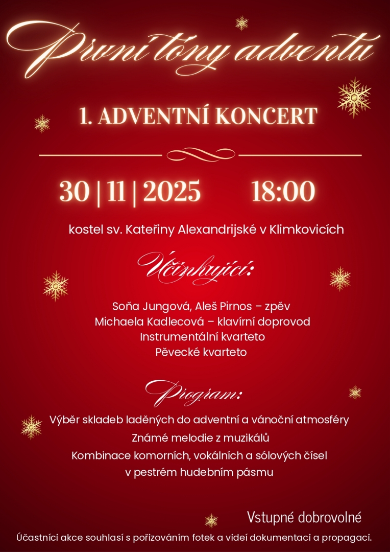 První tóny adventu – 1. adventní koncert