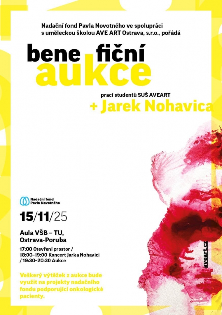 Benefiční aukce prací studentů SUŠ AVEART