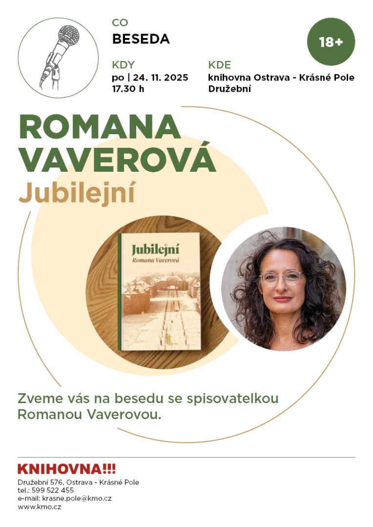 Beseda se spisovatelkou Romanou Vaverovou