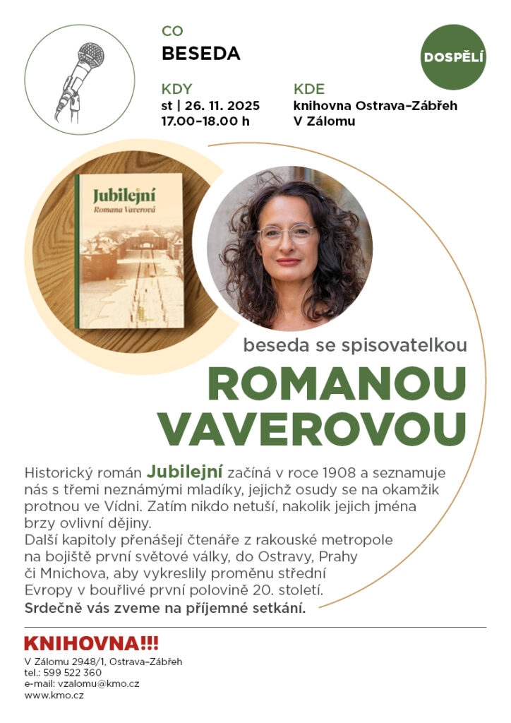 Beseda se spisovatelkou Romanou Vaverovou