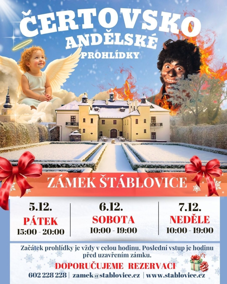 Čertovsko-andělské prohlídky zámku Štáblovice